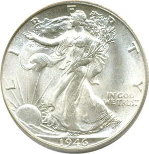 image for: 1946-S 50c PCGS MS65