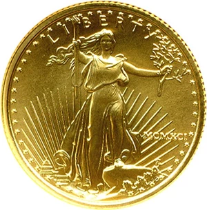 image for: 1991 $10 Gold Eagle ANACS MS69