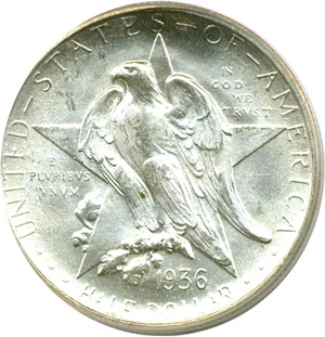 image for: 1936-S 50c Texas PCGS MS65