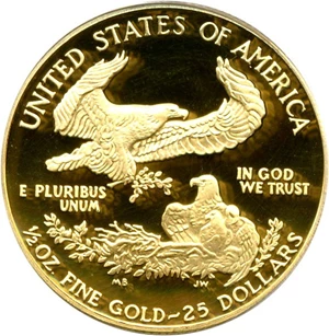 image for: 1987-P $25 Gold Eagle PCGS Proof 69 DCameo