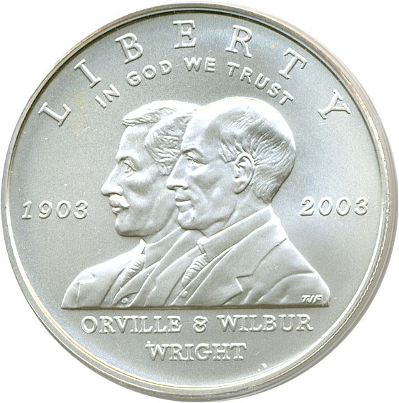 image for: 2003-P $1 First Flight PCGS MS69 