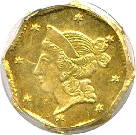 image for: Cal Gold: 1853 $1 BG-518 PCGS MS62 