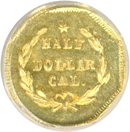 image for: Cal Gold: 1872 50c BG-913 NGC MS64 