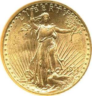image for: 1911-S $20 NGC MS62