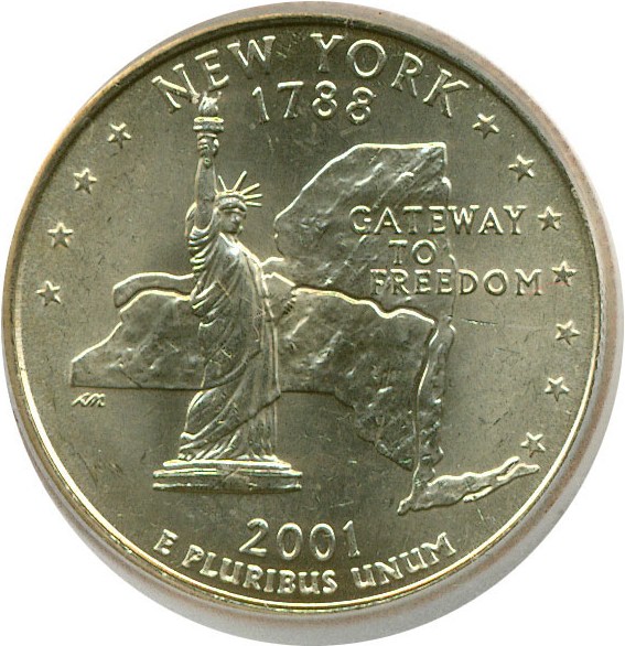 image for: 2001-P 25c New York ICG Signature Series - Daniel Carr