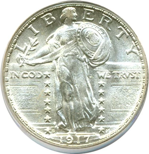 image for: 1917-S 25c Ty.2 PCGS MS65