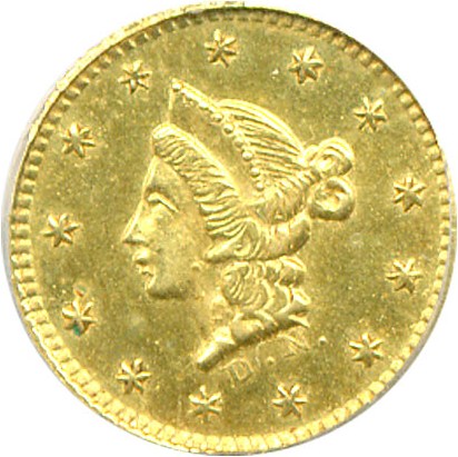image for: Cal Gold: 1853 50c BG-409 PCGS MS61 