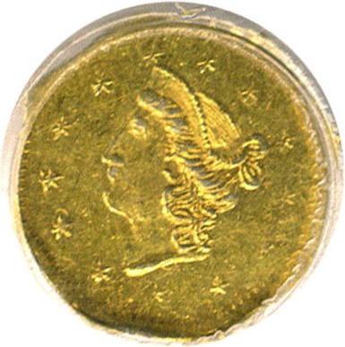 image for: Cal Gold: 1870 50c BG-936 PCGS AU58 