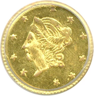 image for: Cal Gold: 1871 50c ICG MS62 (BG-1011)
