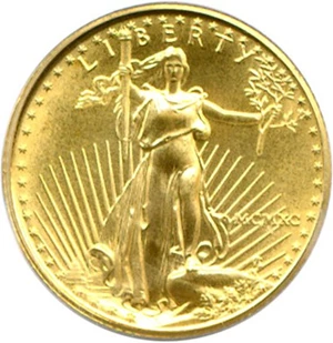 image for: 1990 $5 Gold Eagle PCGS MS69
