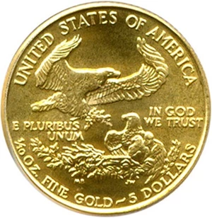 image for: 1990 $5 Gold Eagle PCGS MS69