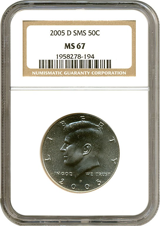 image for: 2005-D 50c Satin Finish NGC MS67 