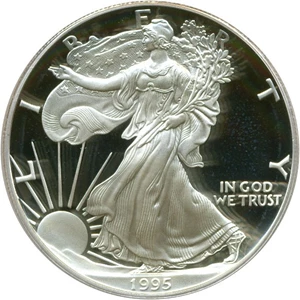 image for: 1995-P $1 Silver Eagle PCGS Proof 69 DCameo