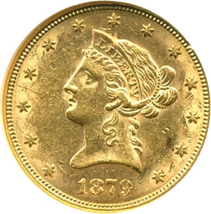 image for: 1879 $10 NGC MS60