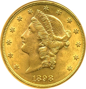 image for: 1898-S $20 NGC MS63