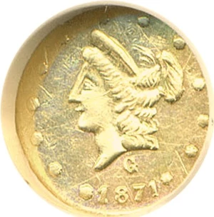 image for: Cal Gold: 1871 50c BG-1027 NGC MS61 PL
