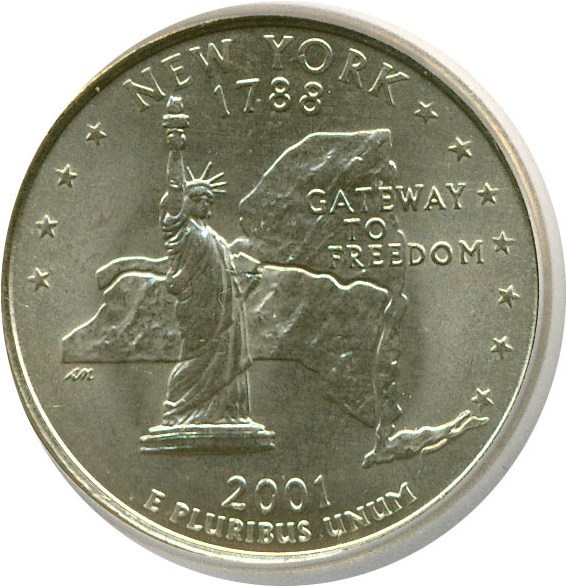 image for: 2001-P 25c New York ICG Signature Series - Daniel Carr