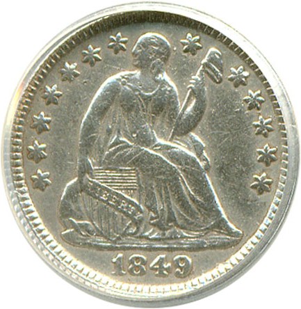 image for: 1849 H10c  ANACS XF40 Details (Cleaned) 