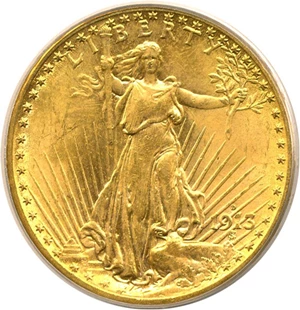 image for: 1913-D $20 PCGS AU58