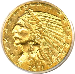 image for: 1911 $5 PCGS MS62