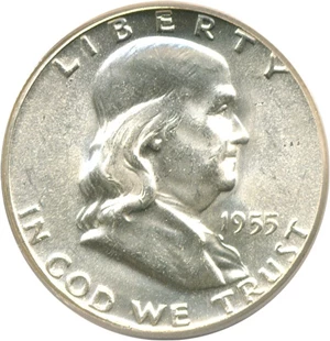 image for: 1955 50c PCGS MS64 FBL