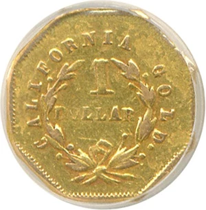 image for: Cal Gold: 1871 $1 BG-1109 NGC AU55