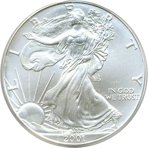 image for: 2001 $1 Silver Eagle ICG MS69