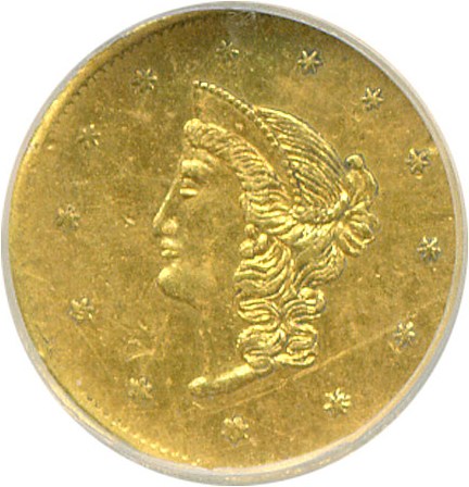 image for: Cal Gold: 1870 $1 BG-1205 NCS AU Details (Scratched, Improperly Cleaned)
