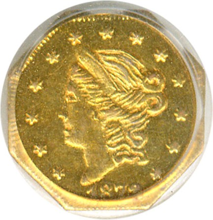 image for: Cal Gold: 1872 50c BG-914 PCGS AU58 
