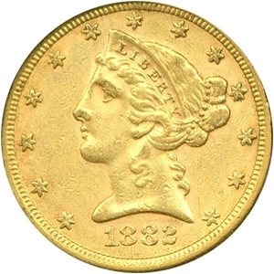 image for: 1882 $5 ICG AU53
