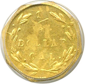 image for: Cal Gold: 1871 25c BG-767 PCGS MS61