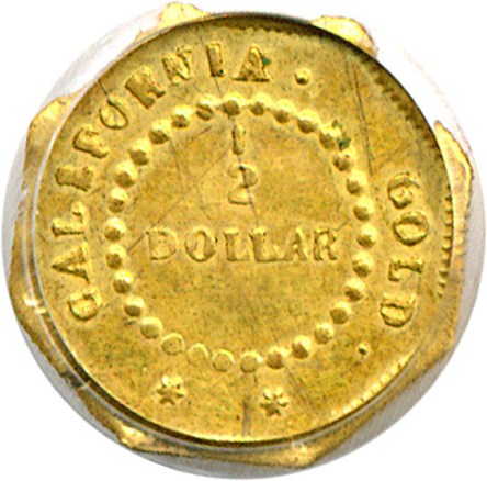 image for: Cal Gold: 1854 50c BG-305 PCGS MS60 