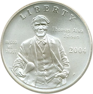 image for: 2004-P $1 Edison PCGS MS69