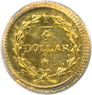 image for: Cal Gold: ND 25c BG-222 PCGS MS64
