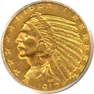 image for: 1912 $5 PCGS MS61