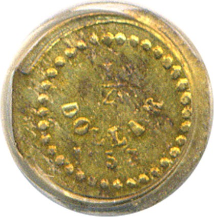 image for: Cal Gold: 1853 25c BG-102 PCGS AU55 
