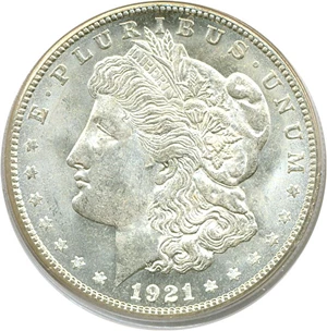 image for: 1921-S $1 PCGS MS65