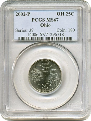 image for: 2002-P 25c Ohio PCGS MS67
