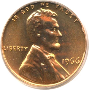 image for: 1966 1c SMS PCGS MS68 RD