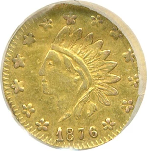 image for: Cal Gold: 1876 50c BG-1038 SEGS AU50