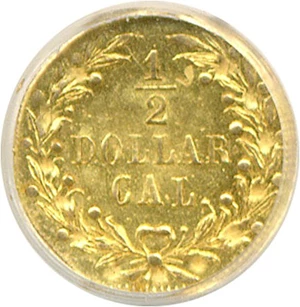 image for: Cal Gold: 1872 50c BG-940 NGC MS63