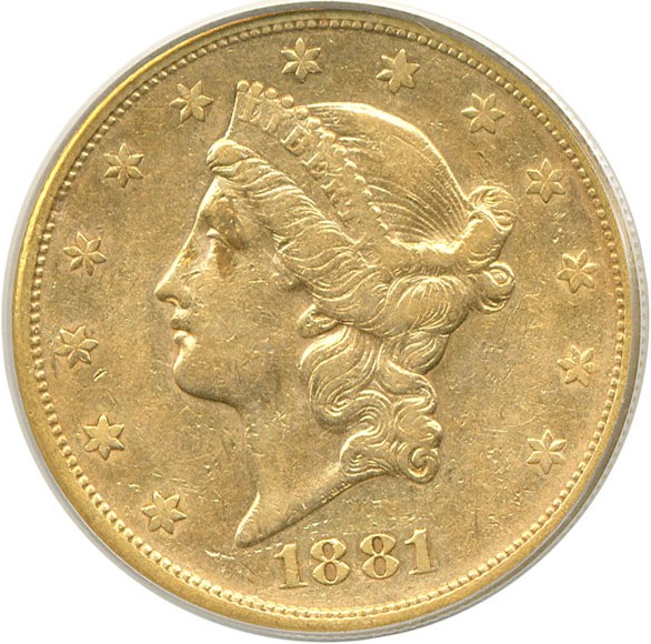 image for: 1881-S $20  PCGS XF40 