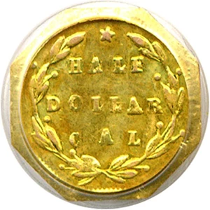 image for: Cal Gold: 1871 50c BG-924 PCGS AU55