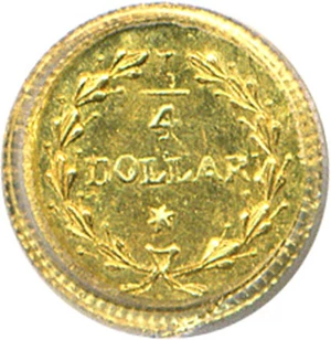 image for: Cal Gold: ND 25c BG-222 PCGS MS64