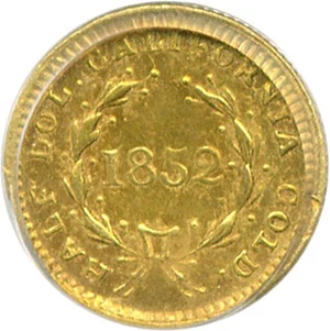 image for: Cal Gold: 1852 50c BG-407 PCGS AU58