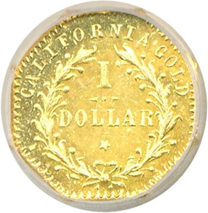 image for: Cal Gold: 1876/5 $1 BG-1128 NGC MS64