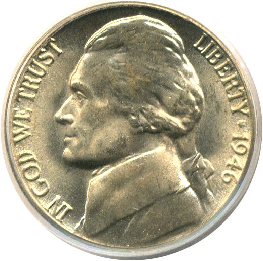 image for: 1946-D 5c  PCGS MS65 FS