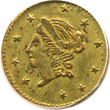image for: Cal Gold: 1868 50c NGC MS63 (BG-1008) 