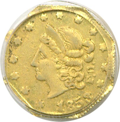 image for: Cal Gold: 1853 50c BG-302 Peacock PCGS AU58 