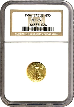 image for: 1994 $5 Gold Eagle NGC MS69